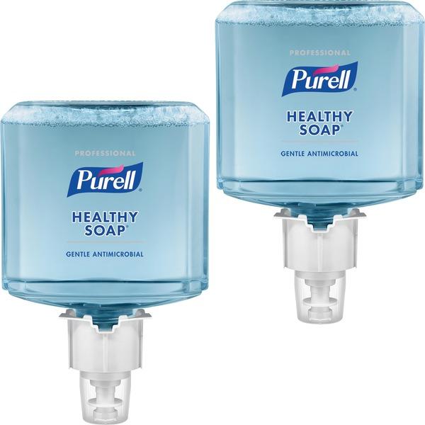 PURELL® ES4 0.5% BAK Antimicrobial Foam Soap - 40.6 fl oz (1200 mL) - Hand - Blue - Antimicrobial, Moisturizing, Bio-based, Dye-free, Hypoallergenic - 2 / Carton