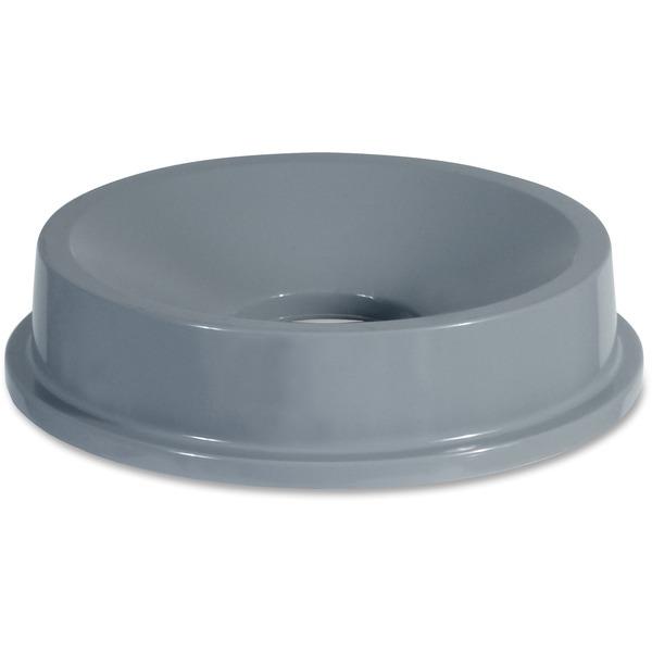 Rubbermaid Commercial 32-Gallon Container Funnel Top Lid - Round - Plastic - 1 Each - Gray