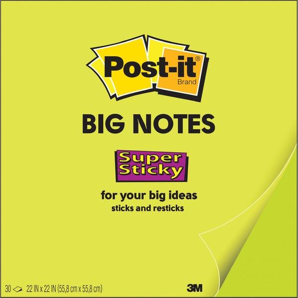 Post-it® Super Sticky Big Notes - 30 x Green - 11