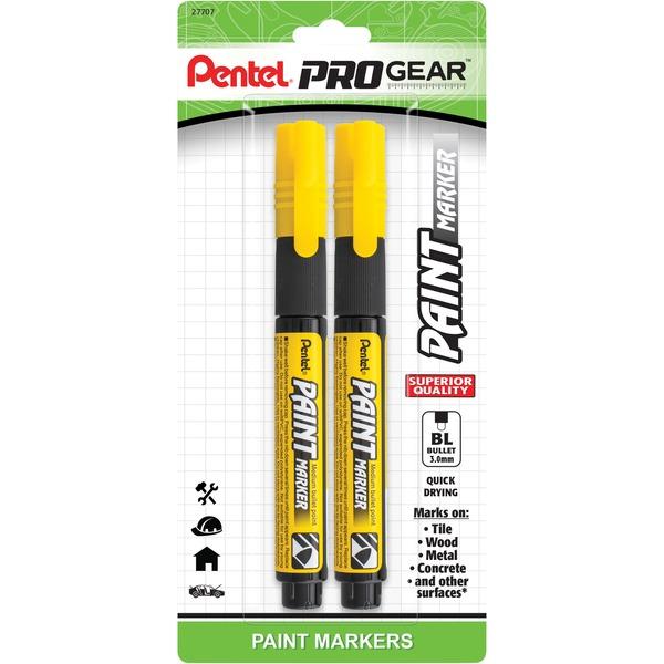 Pentel Opaque Ink Paint Markers - Medium Marker Point - Bullet Marker Point Style - 2 / Pack