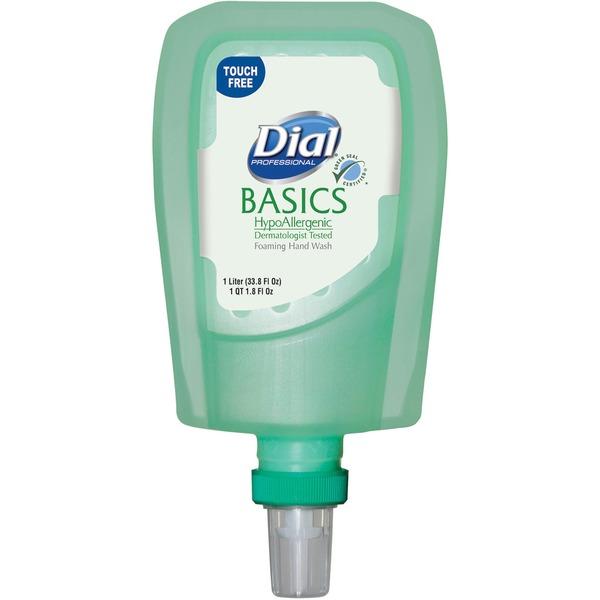 Dial FIT Refill Basics Foam Handwash - Honeysuckle Scent - 33.8 fl oz (1000 mL) - Hand - Green - Moisturizing, Hypoallergenic, Antibacterial - 3 / Carton