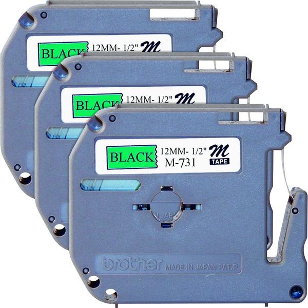 Brother P-touch Nonlaminated M Series Tape Cartridge - 1/2