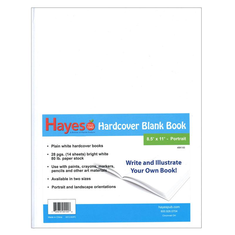Flipside Hardcover Blank Book - 14 Sheets - 28 Pages - Plain - 80 lb Basis Weight - 8 1/2