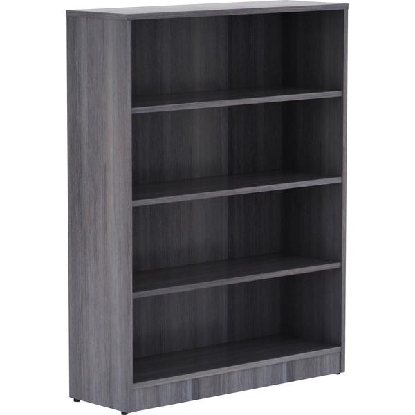 Lorell Weathered Charcoal Laminate Bookcase - 48