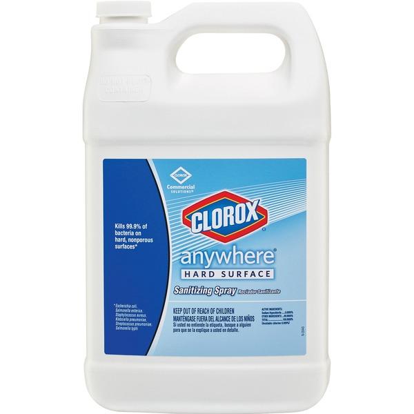 Clorox Commercial Solutions Anywhere Hard Surface Sanitizing Spray - Spray - 128 fl oz (4 quart) - 1 Each - Translucent