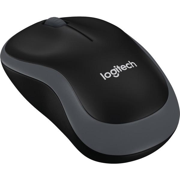 Logitech M185 Wireless Mouse - Optical - Wireless - Radio Frequency - 2.40 GHz - Gray - 1 Pack - USB - 1000 dpi - Scroll Wheel - 3 Button(s) - Symmetrical
