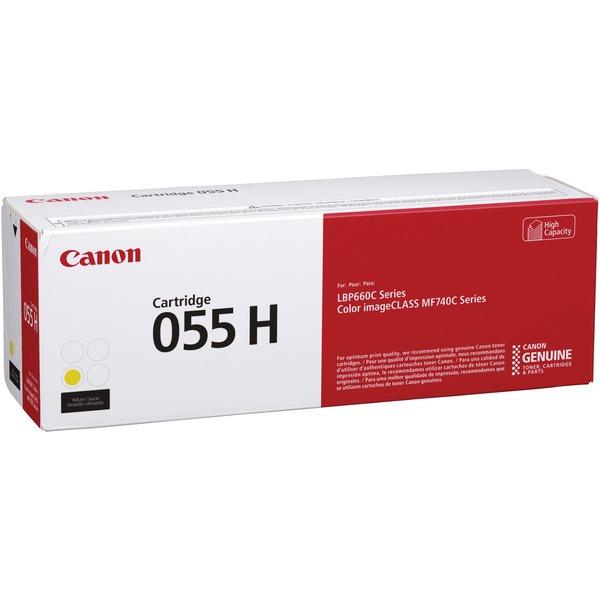 Canon 055H Toner Cartridge - Yellow - Laser - High Yield - 5900 Pages - 1 Each