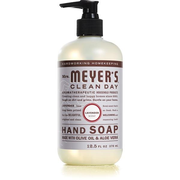 Mrs. Meyer's Hand Soap - Lavender Scent - 12.5 fl oz (369.7 mL) - Dirt Remover, Grime Remover - Hand - Multicolor - Non-drying, Moisturizing, Paraben-free, Phthalate-free, Cruelty-free - 1 Each