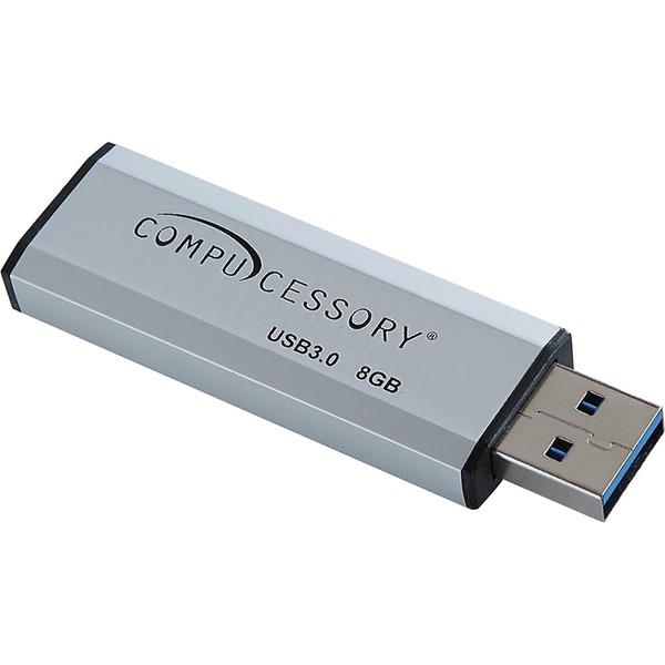 Compucessory 8GB USB 3.0 Flash Drive - 8 GB - USB 3.0 - Silver