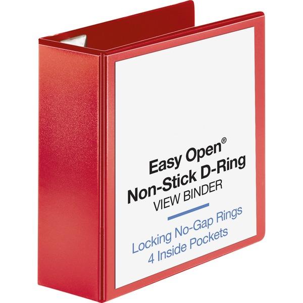 Business Source Red D-ring Binder - 4