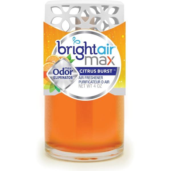 Bright Air Max Cool + Clean Odor Eliminator - Liquid - 4 fl oz (0.1 quart) - Citrus Burst - 1 Each - Phthalate-free, BHT Free, Odor Neutralizer, Paraben-free, Formaldehyde-free, NPE-free, Triclosan-fr