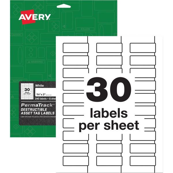 Avery® PermaTrack Destructible Asset Tag Labels - 2