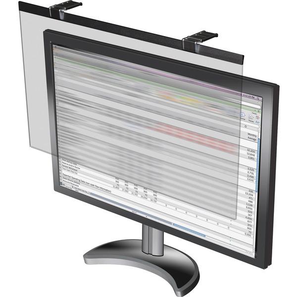 Business Source LCD Monitor Privacy Filter Black - For 22