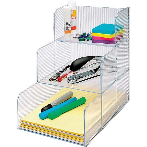 Business Source 3-compartment Storage Organizer - 3 Compartment(s) - 12