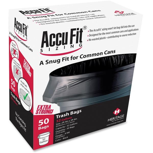  Heritage Accufit Reprime 32 Gallon Can Liners - 32 Gal - 33 