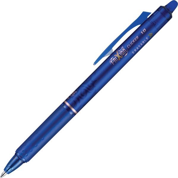 FriXion Ball Clicker 1.0mm Retract Gel Pen - Bold Pen Point - 1 mm Pen Point Size - Refillable - Retractable - Blue Gel-based Ink - 12 / Dozen