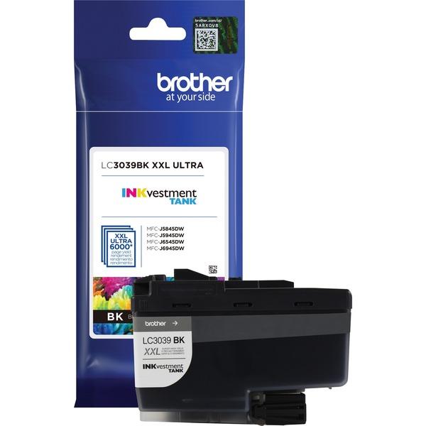 Brother Genuine LC3039BK Ultra High-yield Black INKvestment Tank Ink Cartridge - Inkjet - Ultra High Yield - 6000 Pages - 1 Pack