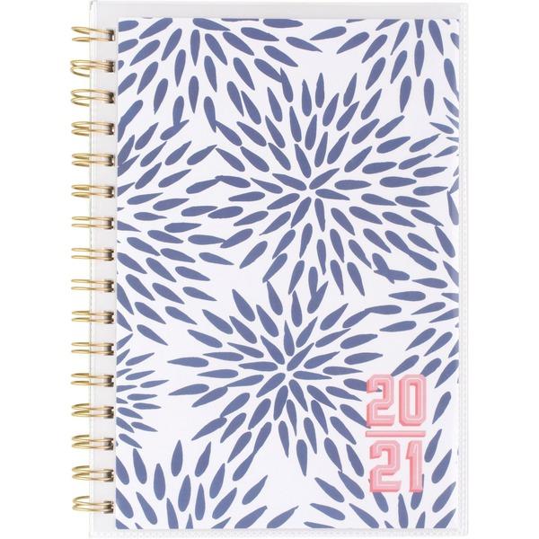 At-A-Glance Katie Kime Blue Mums Academic Planner - Academic - Monthly, Weekly - 1 Year - July 2020 till June 2021 - 1 Month, 1 Week Double Page Layout - 5 1/2