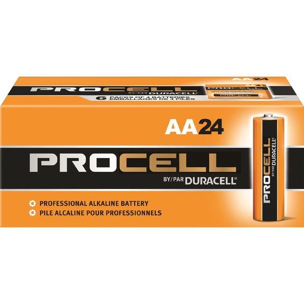 Duracell Procell Alkaline AA Battery - PC1500 - For Multipurpose - AA - 1.5 V DC - 2100 mAh - Alkaline - 24 / Box