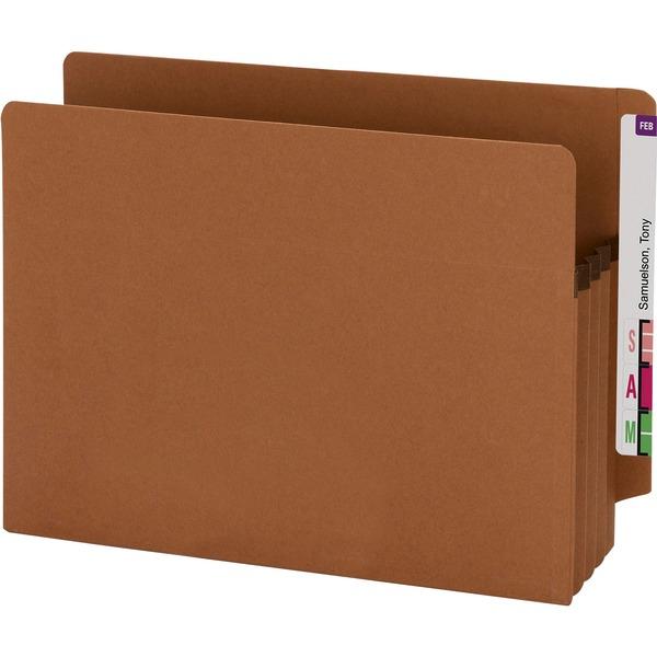 Smead Extra-Wide 100% Recycled End Tab File Pockets - Letter - 8 1/2