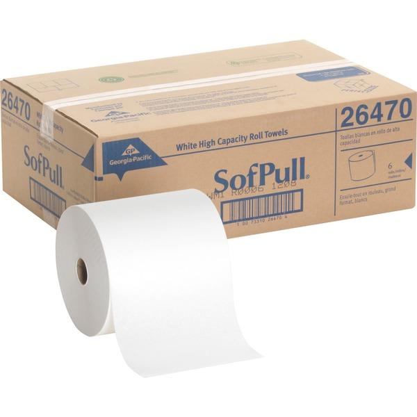 SofPull Hardwound White Roll Paper Towels - 1 Ply - 7.87