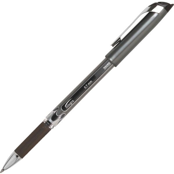 Integra .7mm Premium Gel Ink Stick Pens - 0.7 mm Pen Point Size - Black Gel-based Ink - Metal Tip - 12 / Dozen