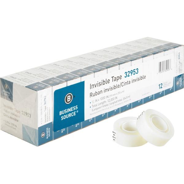 Business Source Premium Invisible Tape Value Pack - 27.78 yd Length x 0.75