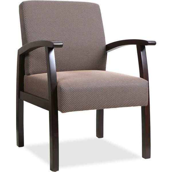 Lorell Deluxe Guest Chair - Espresso Frame - Taupe - 24