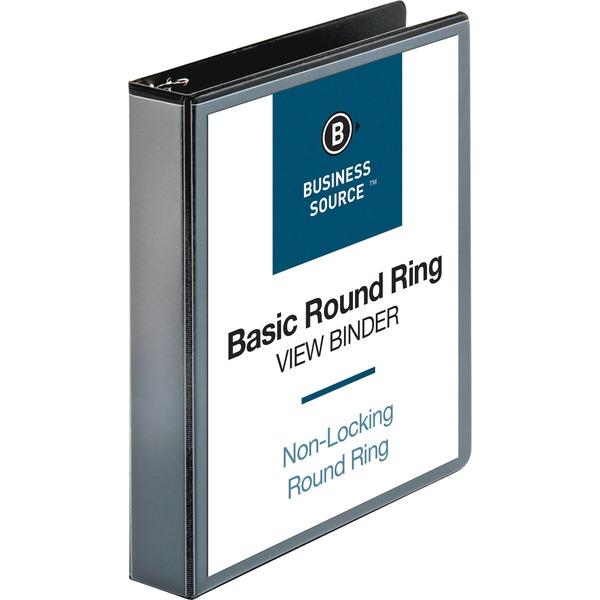 Business Source Round-ring View Binder - 1 1/2