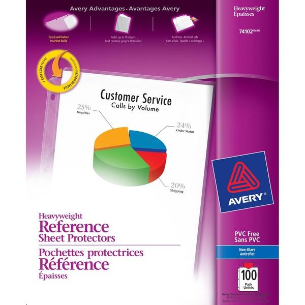  Avery & Reg ; Heavyweight Sheet Protectors - Acid- Free, Archival- Safe, Top- Loading - 10 X Sheet Capacity - For Letter 8 1/2 