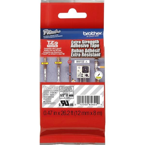 Brother P-touch Industrial TZe Tape Cartridges - Permanent Adhesive - 1/2