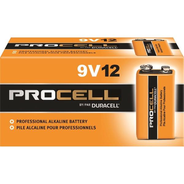 Duracell Procell Alkaline 9V Battery - PC1604 - For Multipurpose - 9V - 9 V DC - 550 mAh - Alkaline