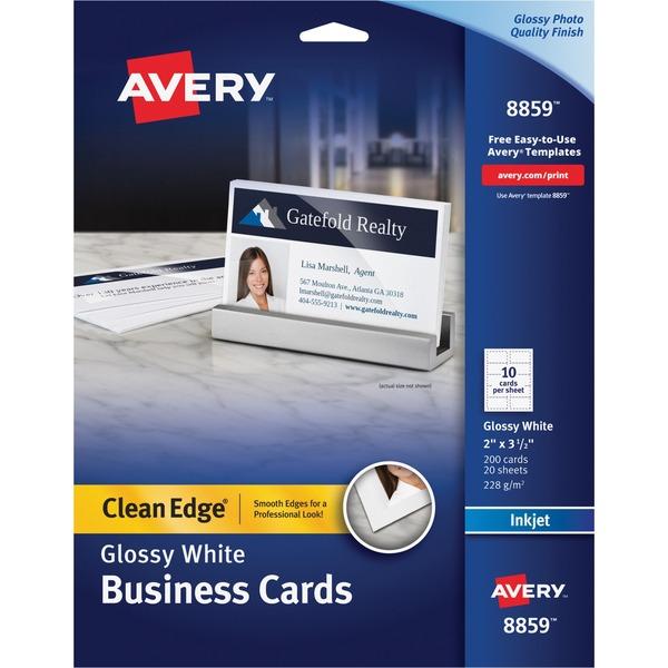 Avery® Clean Edge Inkjet Print Business Card - 2