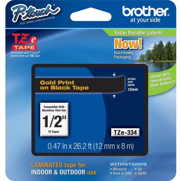 Brother P-touch TZe Laminated Tape Cartridges - 1/2