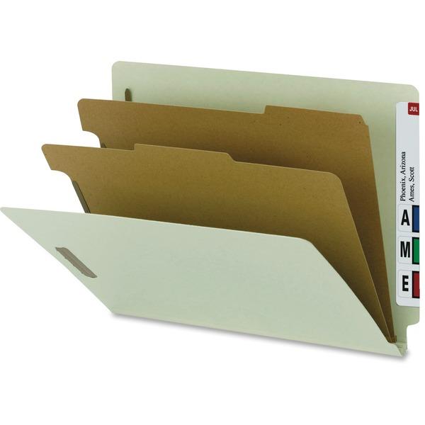 Smead 100% Recycled End Tab Classification Folders - Letter - 8 1/2