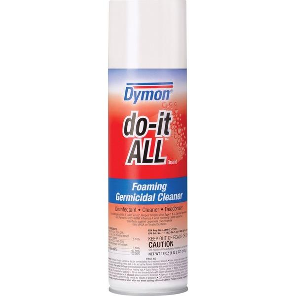 Dymon Do-It-All Foaming Germicidal Cleaner - Aerosol - 20 fl oz (0.6 quart) - 12 - 12 / Carton - White