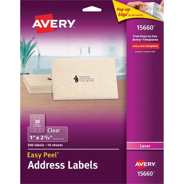  Avery & Reg ; Address Labels - Sure Feed - Permanent Adhesive - 2 5/8 
