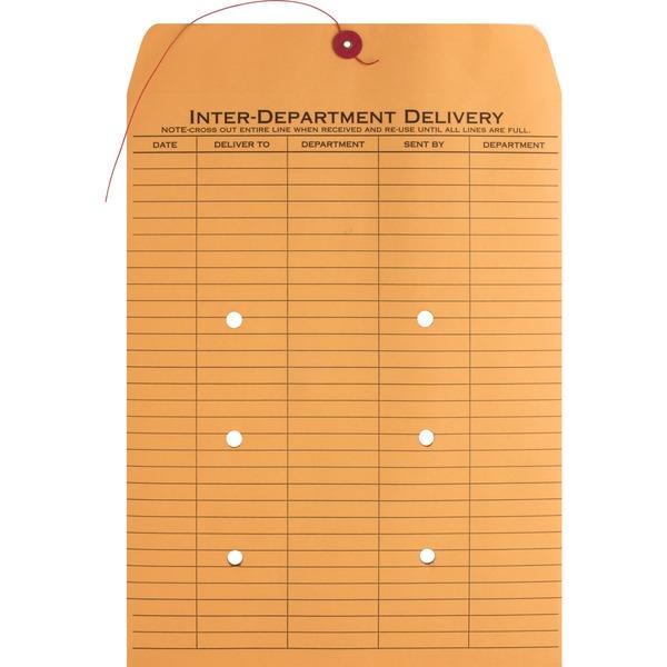  Business Source 2- Sided Inter- Department Envelopes - Inter- Department - 10 