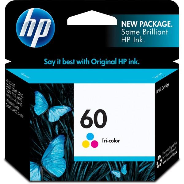 HP 60 (CC643WN) Original Ink Cartridge - Inkjet - 165 Pages - Cyan, Magenta, Yellow - 1 Each