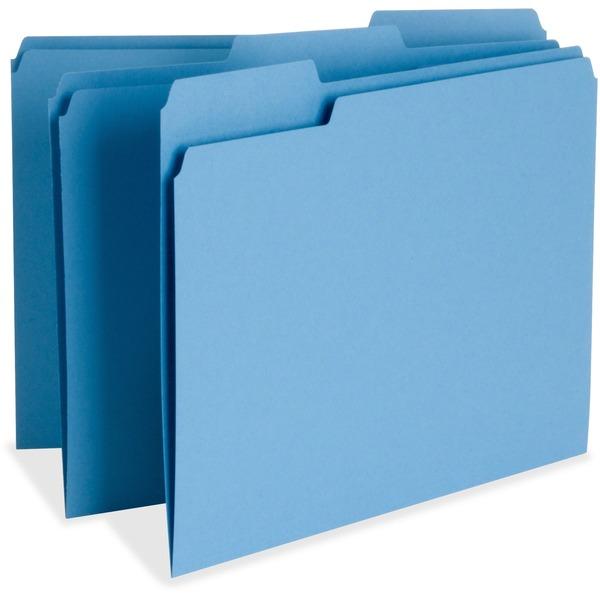  Business Source Color- Coding Top- Tab File Folders - Letter - 8 1/2 