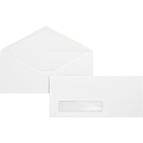 Business Source No. 10 Diagonal Seam Window Envelopes - Single Window - #10 - 4 1/8