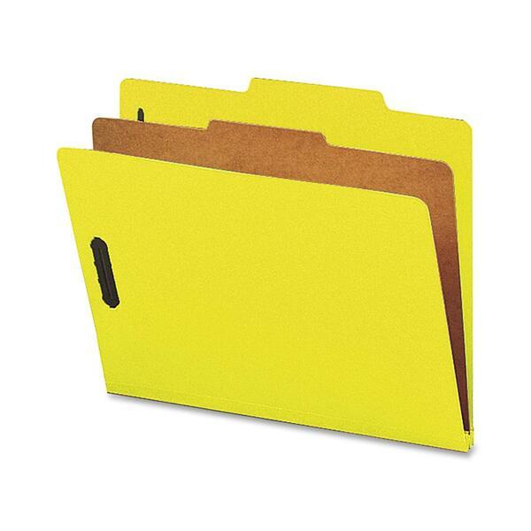 Nature Saver 1-Divider Recycled Classification Folders - Letter - 8 1/2