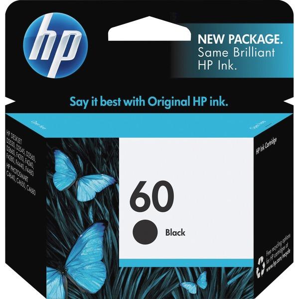 HP 60 (CC640WN) Original Ink Cartridge - Inkjet - 200 Pages - Black - 1 Each