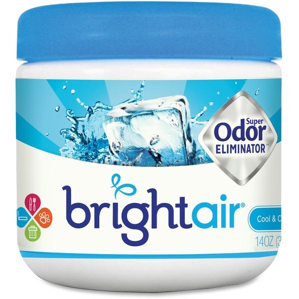 Bright Air Super Odor Eliminator Air Freshener - 450 ft³ - 14 oz - Cool, Clean - 60 Day - 1 / Each
