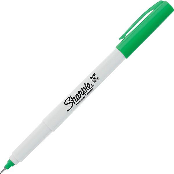 Sharpie Precision Permanent Marker - Ultra Fine Marker Point - Narrow Marker Point Style - Green Alcohol Based Ink - 1 Each