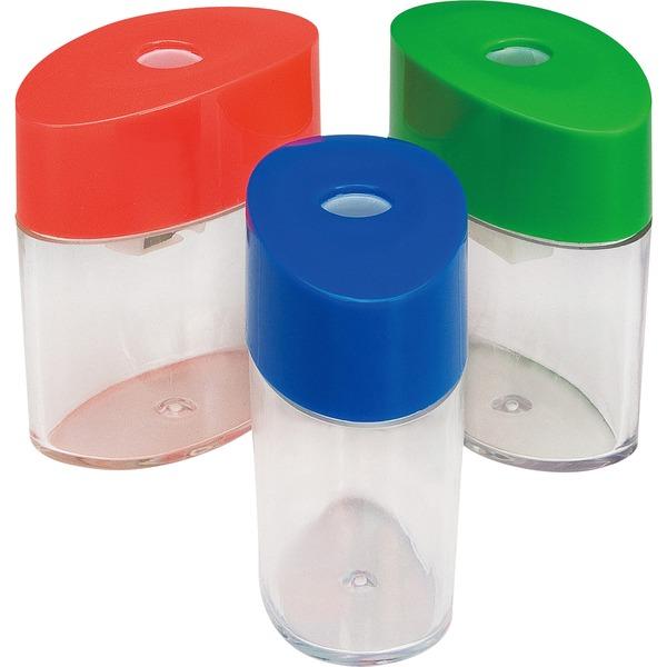 Integra Assorted Color Oval Plastic Sharpeners - Handheld - 1 Hole(s) - Plastic - Assorted