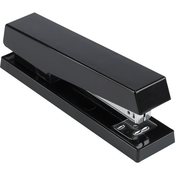 Business Source Full-Strip Desktop Stapler - 20 Sheets Capacity - 210 Staple Capacity - Full Strip - Black
