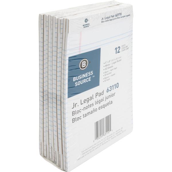 Perforated Legal Ruled Pads -  50 Sheets - 12 / Dozen