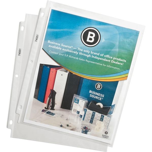  Business Source Top- Loading Poly Sheet Protectors - 11 