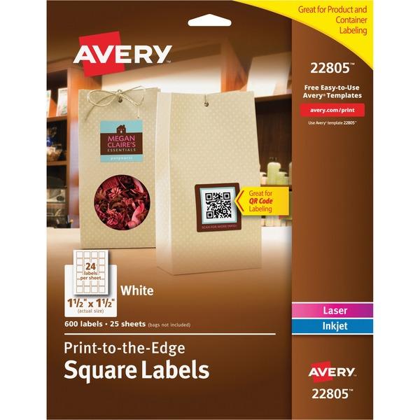 Avery® Easy Peel Labels - Sure Feed - TrueBlock - Permanent Adhesive - 1 1/2
